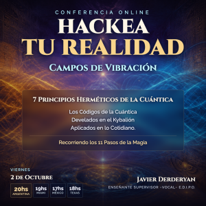 Conferencia Hackea Tu Realidad: 7 Principios Herméticos de la Cuántica. Campos de Vibración